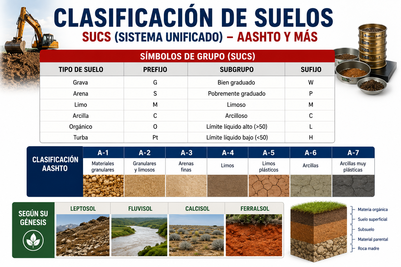 Clasificación de suelos y su tipología