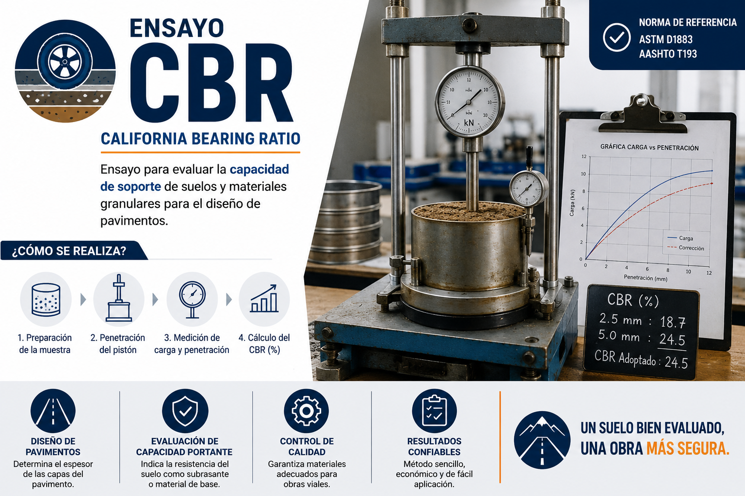Ensayo CBR para pavimentos y suelos