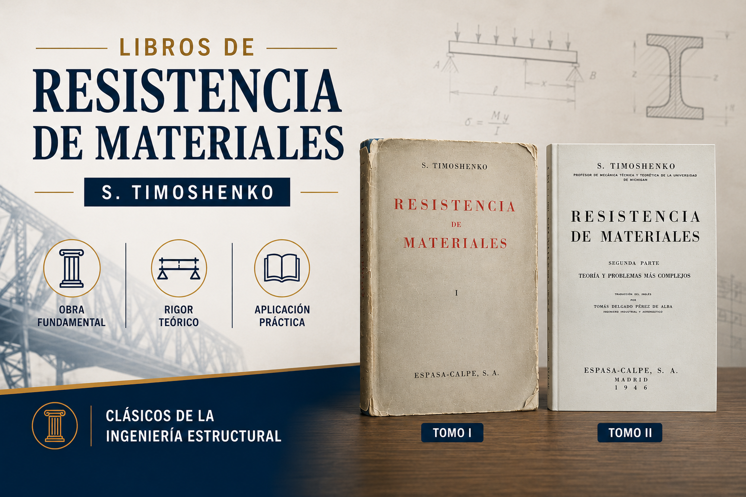 Resistencia de materiales - S. Timoshenko, Tomo I y Tomo II