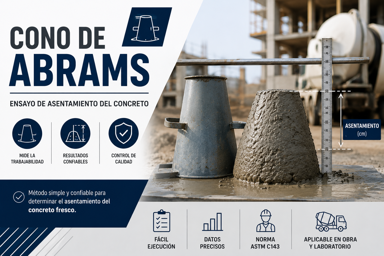 Ensayo de asentamiento del concreto