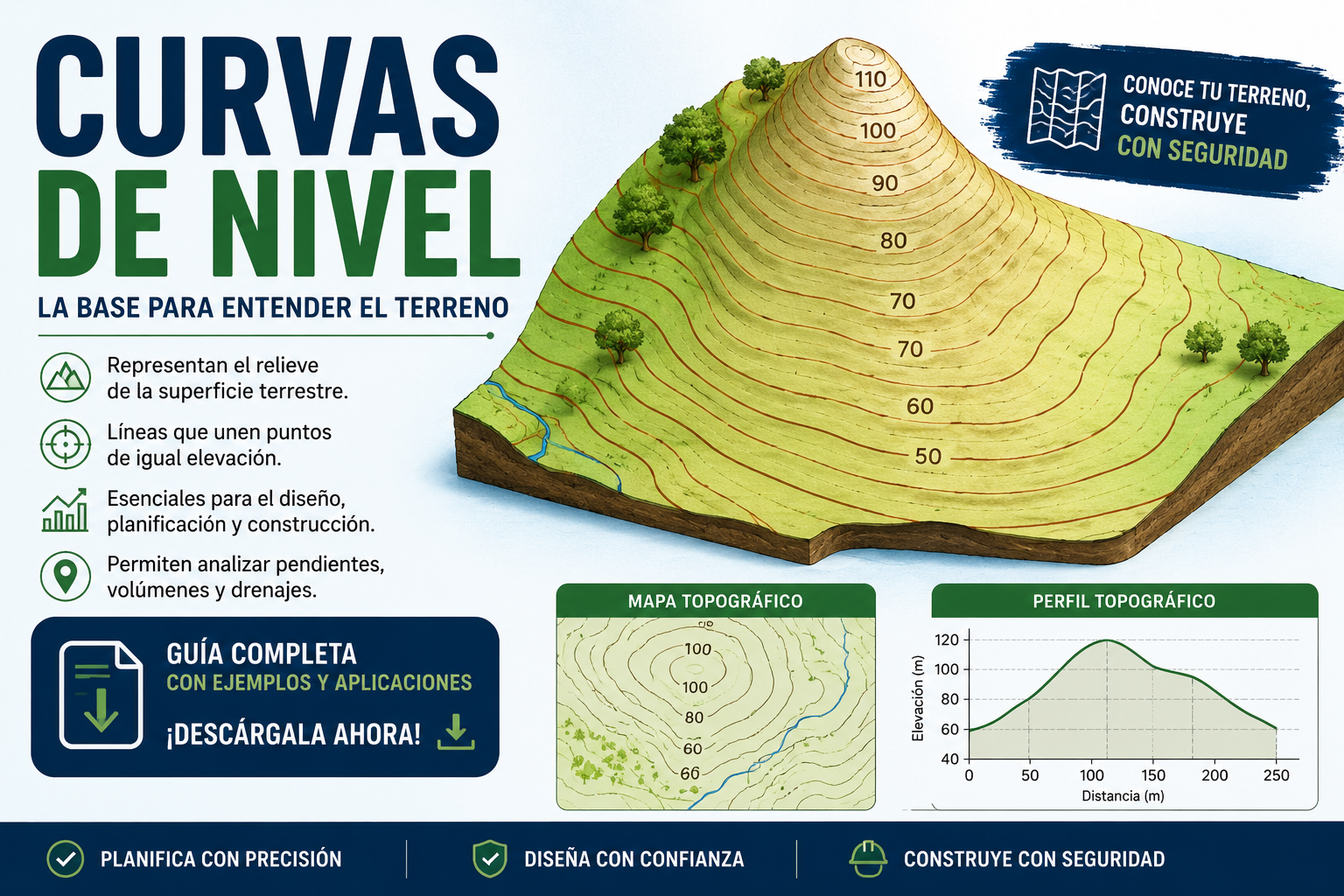Curvas de nivel para el diseño