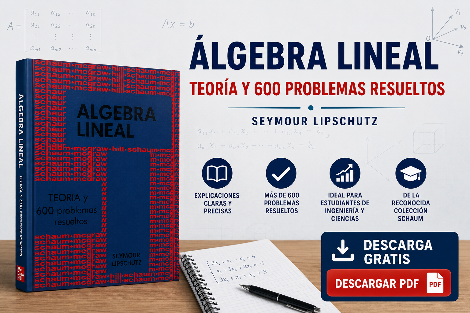 Álgebra lineal teoría y problemas resueltos