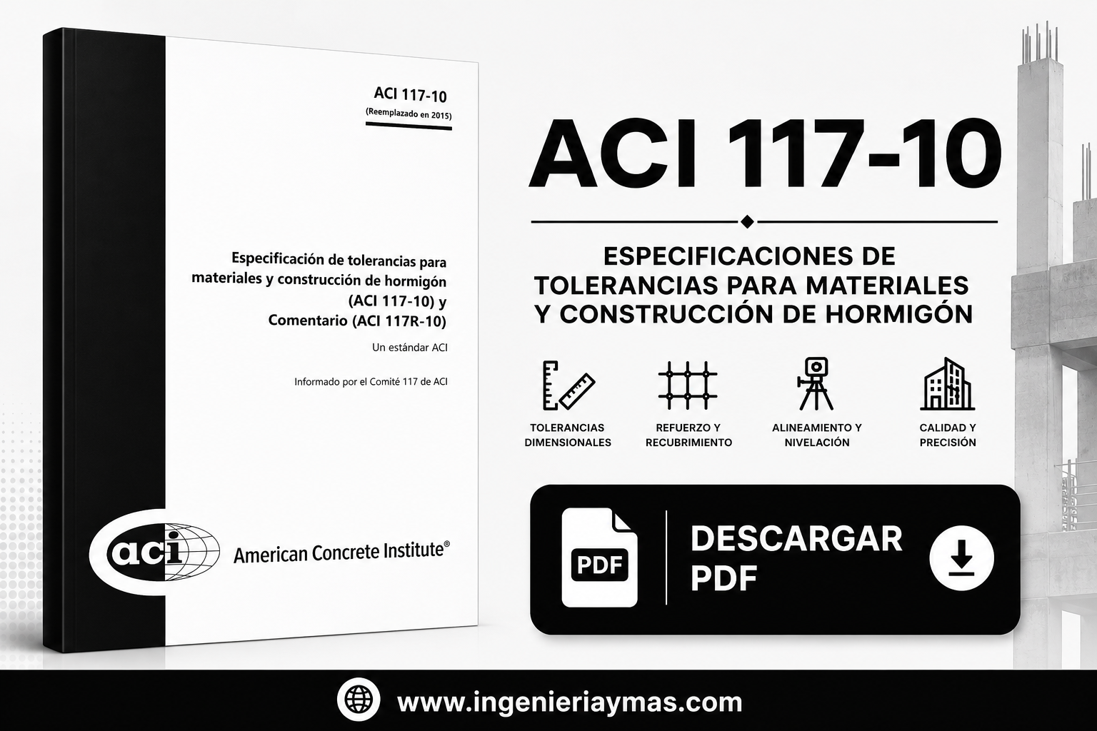 Especificaciones de tolerancias en concreto