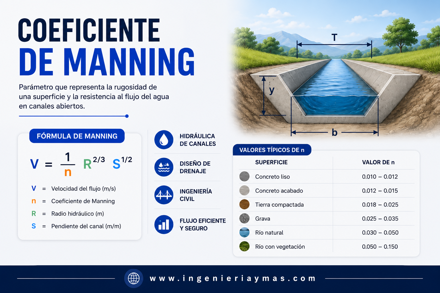 Coeficiente de Manning en ingeniería hidráulica