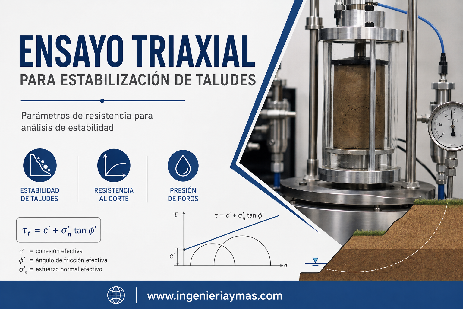 Ensayo triaxial y estabilidad de taludes