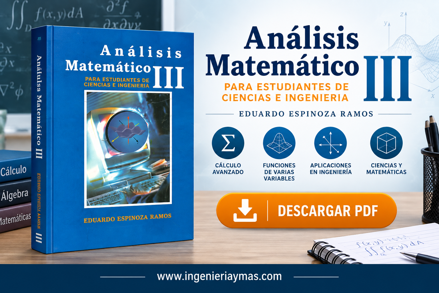 Portada del libro Análisis Matemático III para Estudiantes de Ciencias e Ingeniería de Eduardo Espinoza Ramos